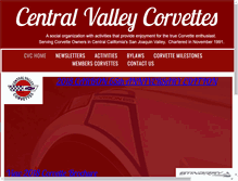 Tablet Screenshot of centralvalleycorvettes.com